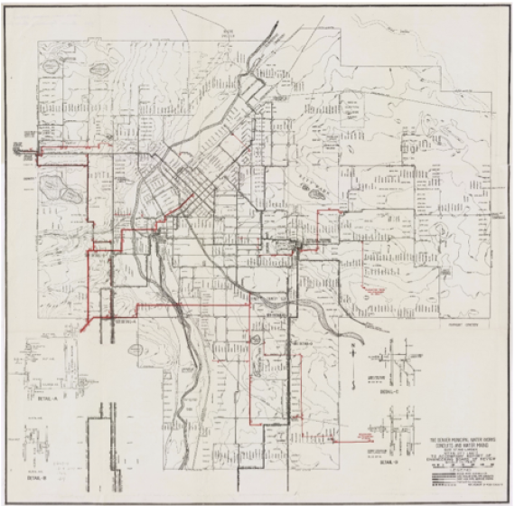 The Denver Municipal Water Works, Conduits and Water Mains, Denver Public Library Special Collections, Denver Engineering Board of Review, 1922.
